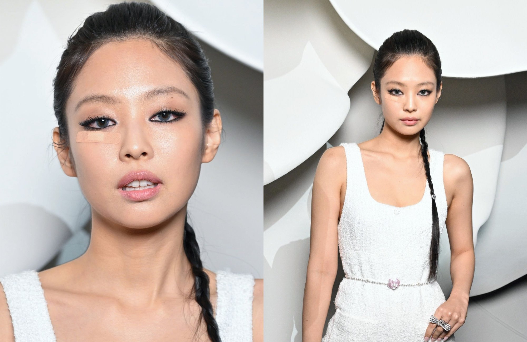 Park Seo Joon And Blackpink Jennie Pose At The Chanel Show In Paris