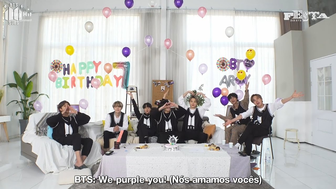 BTS celebrating their 7th Anniversary 