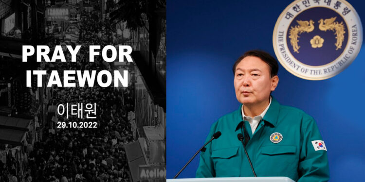 South Korea Announces National Mourning Period Due to Itaewon Halloween Tragedy