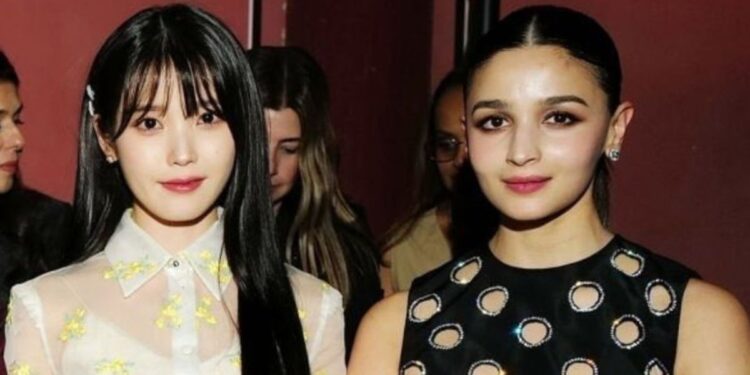 K-POP Star IU And Bollywood Actress Alia Bhatt Snapped Together At Gucci Cruise 2024